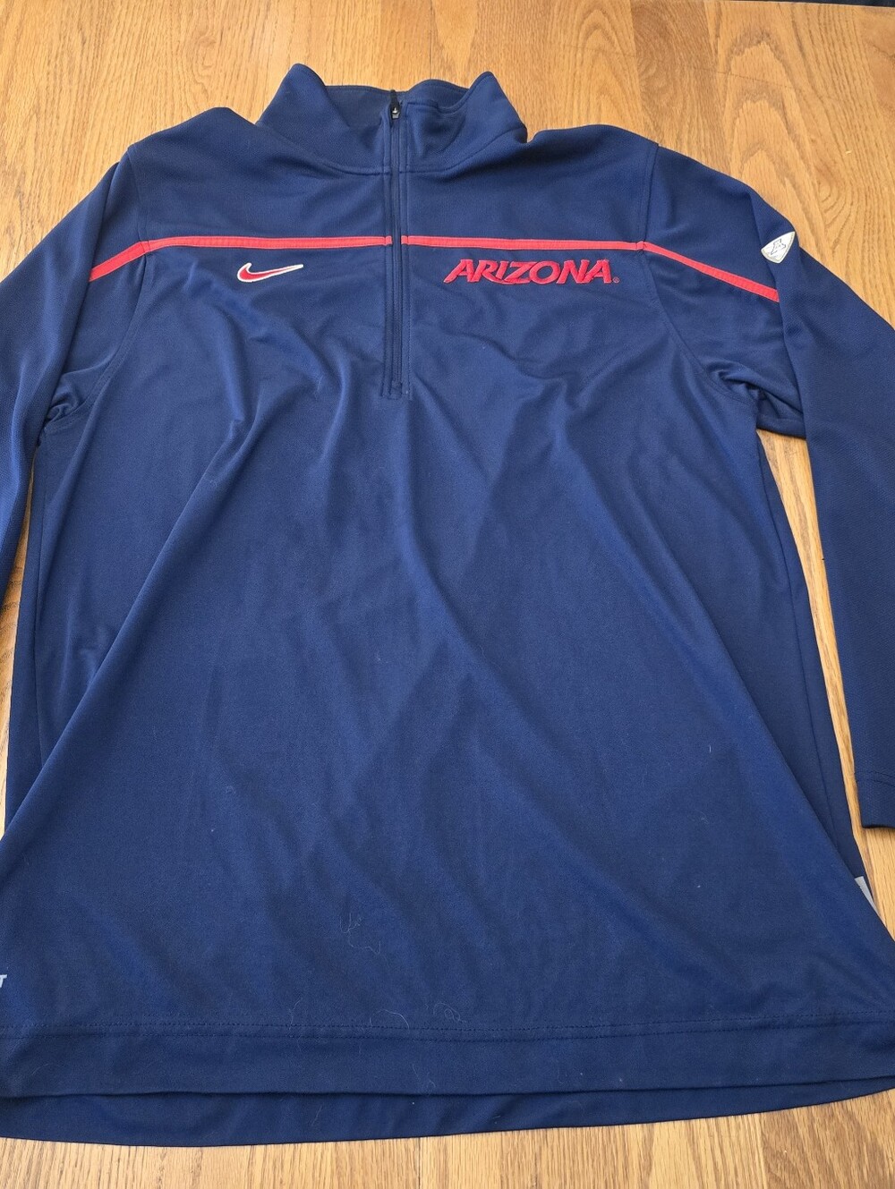 Title:Nike Elite Arizona Wildcats Dri Fit Quarter Zip Pullover Jacket Navy Blue